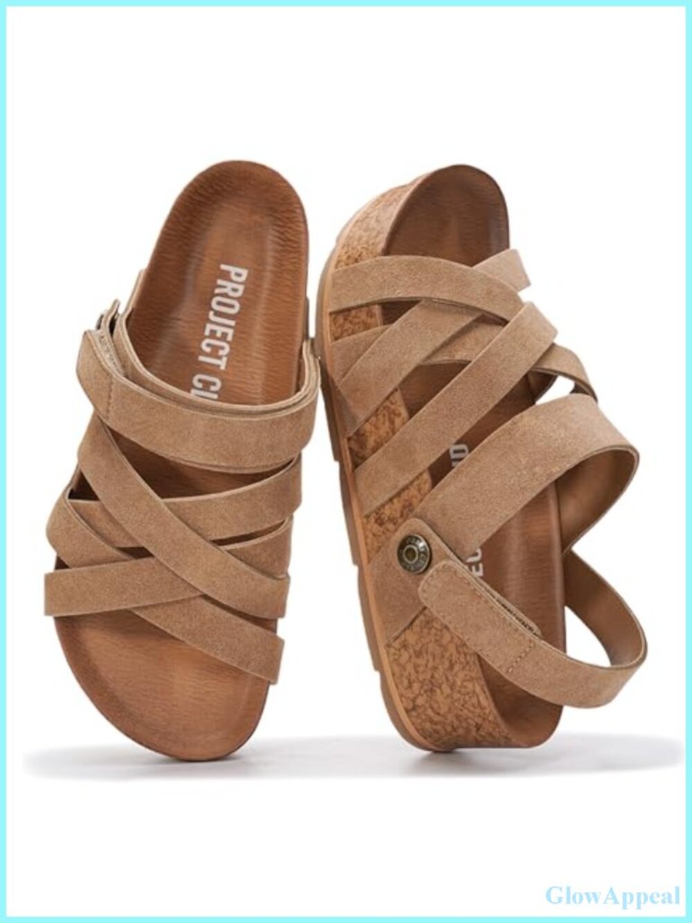 Genuine Leather Platform Sandals Women Adjustable Strappy Wedge Suede